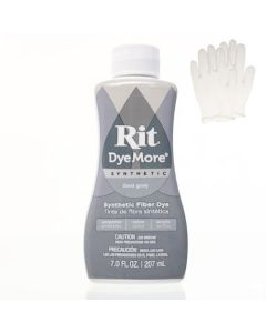 Rit DyeMore 7 Oz Synthetic Liquid Fiber Dye Single Pack with Plastic Gloves for Clothing Dcor and Crafts Frost Gray