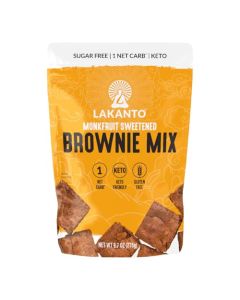 Lakanto Sugar Free Brownie Mix Sweetened with Monk Fruit Sweetener and Erythritol Keto Diet Friendly Delicious Dutched Cocoa High in Fiber Low Net Carbs Gluten Free Easy to Make Dessert Pack of 1