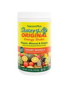 NaturesPlus Source of Life Energy Shake 22 lbs Multivitamin Mineral Protein Powder Granola Flavor Whole Food Meal Replacement NonGMO Vegetarian GlutenFree 26 Servings