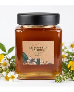 Le Souffle d'Adore Wildflower Honey / 100% Pure Natural Honey, Rich & Balanced, Award-Winning, 250g Glass Jar