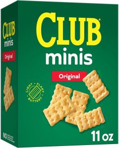 Club Minis Original Crackers, Light and Buttery Snack, 11oz Box