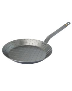 de Buyer MINERAL B Carbon Steel Steak Pan 11 Diameter 84 Cooking Surface Ideal for Searing Browning Meat Naturally NonStick Finish Made in France