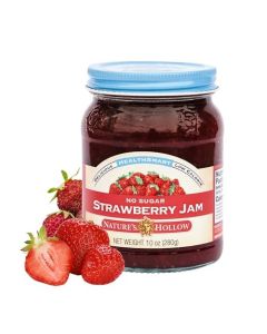 Natures Hollow Strawberry Jam Sugar Free Jam and Preserves Low Cal Non GMO Keto Jam Vegan Gluten Free and Diabetic Friendly Sugar Free Jelly 10oz