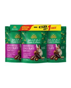 Assorted Chocolate Dates With Almonds