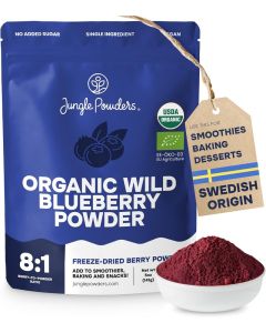 Organic Wild Blueberry Powder - 5 Ounce Bag, USDA Certified, Antioxidant-Rich Freeze-Dried Blueberry Extract for Smoothies and Baking
