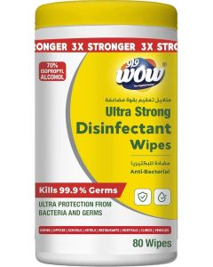 Wow Antiseptic Disinfectant 80 Wipes Canister Pack