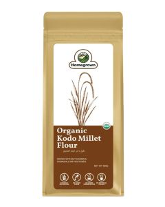 Homegrown Organic Kodo Millet Flour (Kodra Atta) 500g – Gluten-Free, Stone-Ground / High Fiber / Healthy Flour for Rotis & Everyday Meals