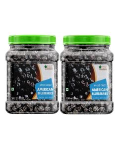 2x500gm Whole Dried American Blueberries Exotic Dry Fruit King of Antioxidant Pack of 2
