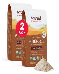 Jovial Einkorn Baking Flour / 100% Organic Einkorn Whole Wheat Flour / 100% Whole Grain / High Protein / Non-GMO / USDA Certified Organic / Delicious Taste / Product of Italy / 32 oz (2 Pack)