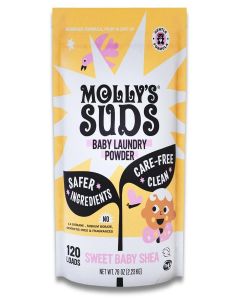 Molly's Suds Baby Laundry Detergent Powder / Removes Formula, Poop & Spit-Up Stains / Extra Gentle for Newborns (Sweet Baby Shea - 120 Loads)