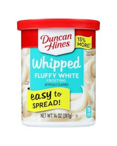 Duncan Hines Whipped Fluffy White Flavored Frosting 14 oz