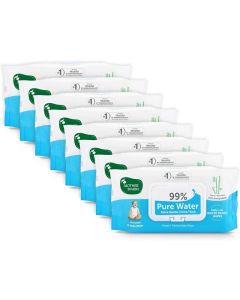 Mother Sparsh 99% Pure Water Unscented Baby Wipes - 72 pcs/Pack, Pack of 8