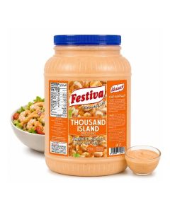 Thousand Island Dressing 3.78L - Creamy Salad Dressing and Sandwich Spread for Burgers, Wraps and Snacks - Dip and Dressing Sauce