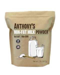 Anthonys Non Fat Milk Powder 2 lb Instant Gluten Free Non GMO
