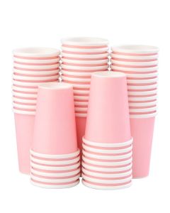 Hssugi 3oz Bathroom Paper Cups, 50 Count Disposable Mouthwash Cups, Pink Small Cups for Mouthwash, Espresso, Picnic, Travel, and Party