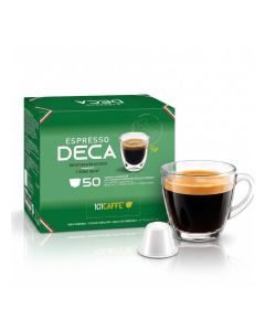 101 Espresso Decaf Coffee Capsules / Compatible with Nescafé® Dolce Gusto® Coffee Machines / Premium Decaffeinated Espresso / 50 Capsules Pack / Rich Aroma, Smooth Crema & Full-Flavoured Coffee
