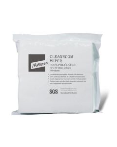 AAwipes Cleanroom Polyester Wipers 12x12 Bag of 150 Pcs Double Knit 100 Polyester Wipes Lint Free Cloths with Ultrafine Filaments Laser Sealed Edge Class 100 Cloths UltraSoft Wipes