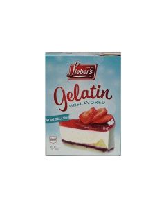 Lieber's Unflavored Gelatin - Sugar Free, Gluten Free, Kosher - 1 Oz Box with 2 Packets