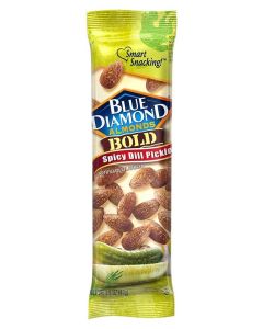 Blue Diamond Almonds Bold Spicy Dill Pickle Flavored Snack Nuts - 1.5 Oz. Tubes, Pack of 12