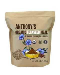 Anthonys Organic Flaxseed Meal 25 lb Gluten Free Ground Ultra Fine Powder Cold Milled Keto Friendly