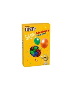 MMS Peanut Milk Chocolate Candy Happy Birthday Card and Gift Box All in One Birthday Present for All Ages 1005 Oz Box