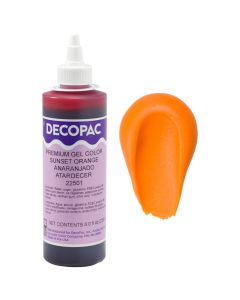 DecoPac Premium Gel Food Coloring Sunset Orange Food Coloring For Baking 8oz Color Buttercream Fondant Frosting Piping Gel Food Safe Highly Concentrated Gel 8 oz Sunset Orange