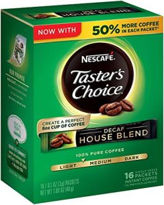 Nescafe Taster's Choice Decaf House Blend Instant Coffee - 16 Single Serve Packets
