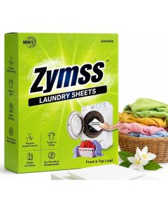 Zymss Laundry Detergent Sheets, Jasmine Scent, 30 Pre-measured Sheets