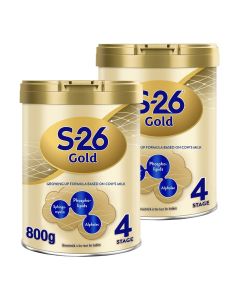 S26 GOLD 4 Stage 4, 3-6 Years Milk Powder for Kids Tin 800g