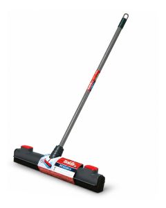 Tonkita Grey 2-in-1 Floor Wiper with Stick – Rubber Squeegee with Cloth Lock System, Dual Use Floor Cleaner for Ceramic & Stone Surfaces, Water Removal & Mopping Tool
