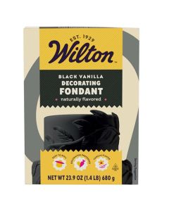 Wilton Decorator Preferred Vanilla Fondant Soft ReadytoUse Fondant Icing for Cake Decorating Flowers Edible Accents 239 oz Black