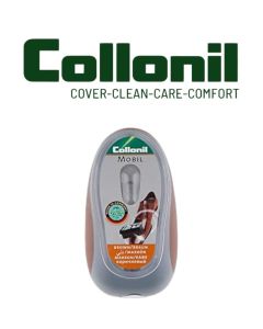 Collonil Mobil Sponge with Liquid Brown – Instant Gloss & Nourishment for Leather & Synthetic Materials