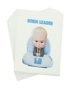 Party Port Boss Baby Theme Happy Birthday Paper Napkins (Pack of 20) - Cute Cartoon Disposable Tissue Paper for Kids 1st Birthday, Baby Shower, Cake Cutting & Table Decoration