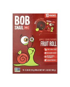 Bob Snail, Fruit Rolls, Apple-Sour Cherry, 10 Pouches, 0.35 oz (10 g) Each