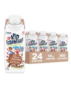 BOOST KID ESSENTIALS 15 kcalmL Chocolate Craze Nutritional Drink 10g Protein Vitamin C D B12 and Zinc 8 Fl Oz Pack of 24