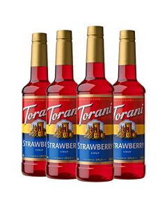 Torani Strawberry Flavored Drink Syrup 254 fl oz Pack of 4
