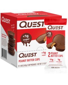 Quest Nutrition Peanut Butter Cups 11g Protein 1g Sugar Low Carb Gluten Free Keto Friendly 12 Count