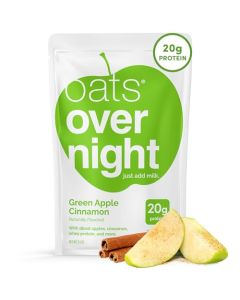 Oats Overnight Green Apple Cinnamon Overnight Oats with 20g Protein High Fiber Breakfast Protein Shake Gluten Free Oatmeal Non GMO High Protein Oatmeal 26 oz per Meal 8 Pack
