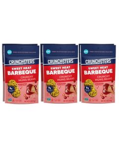Crunchsters Crunchy Sprouted Mung Beans PlantBased Protein SuperSnack and Salad Topper GlutenFree NutFree Vegan 6g ProteinServing 4oz Bags 6 Pack BBQ