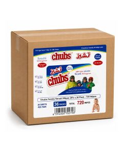 Chubs Family Sensiti Wipes 720's Wet wipes Pack of 20*36