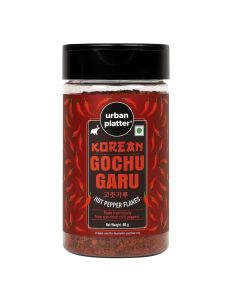 Urban Platter Korean Gochugaru Hot Pepper Powder, Coarse Ground Dried Chilli Peppers, 80 Gm