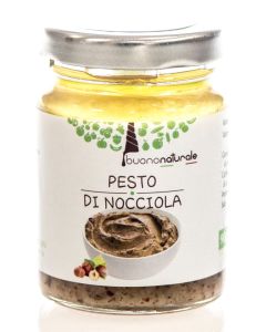 BUONONATURALE Hazelnut Pesto 90g / Authentic Italian Gourmet Pesto / Made with Hazelnuts, Cheese & Olive Oil