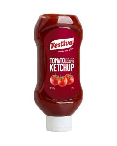 Premium Tomato Ketchup 910g Squeezy Upside Down Bottle - Rich Tomato Sauce for Burgers, Sandwiches, Fries and Snacks - Cooking and Dipping Sauce