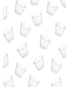 [100 Count - 1 oz.] Perfect Stix Disposable Graduated Plastic Medicine Cups - For Mixed Pills, Medication Measuring, Resin Mixing, Mouthwash