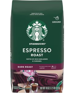 Starbucks Dark Roast Ground Coffee - Espresso Roast - 100% Arabica - 18 oz