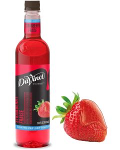 DaVinci Gourmet Sugar-Free Strawberry Syrup, 25.4 Fl Oz (750 ml)