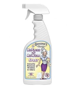 Grandma’s Secret Refresh N ReWear Spray 473ml, Fabric Wrinkle Remover & Odor Eliminator, No Iron Clothing Spray, Quick Fabric Freshener for Travel Home Office Use