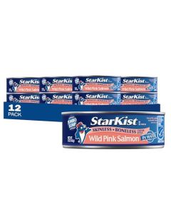 StarKist Wild Pink Salmon Skinless Boneless 5 Ounce Pack of 12