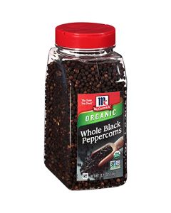 McCormick Organic Whole Black Peppercorns 1375 oz