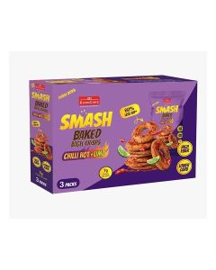 Smash Baked bagel Crisps Chilli Hot Lime 120g (Box of 3)